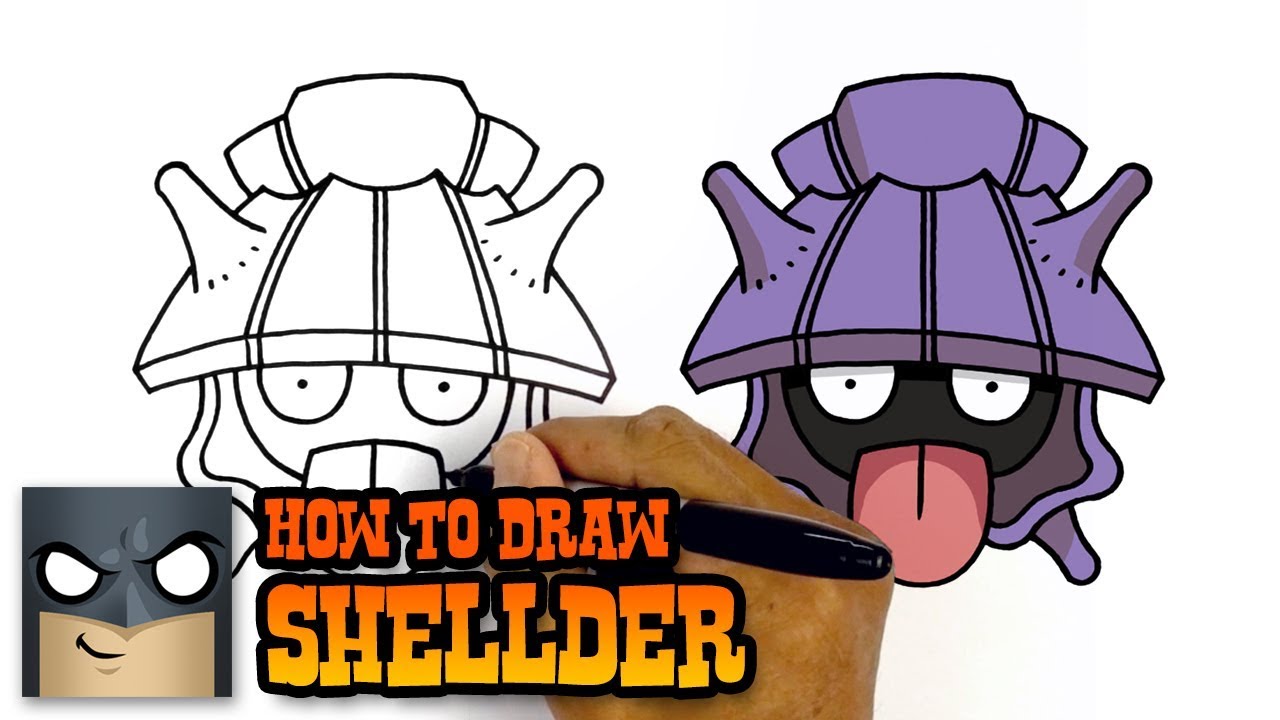 1280x720 How To Draw Pokemon Shellder Step