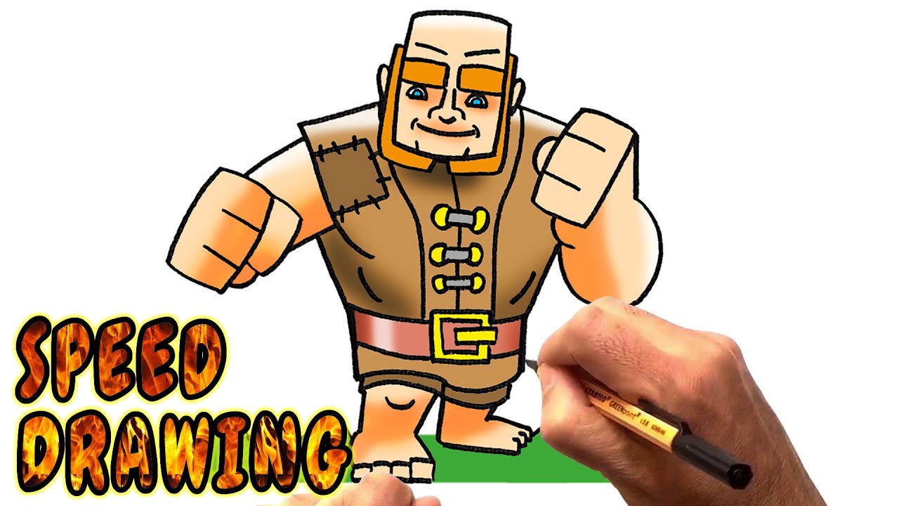 1280x720 How To Draw Giant From Clash Of Clans
