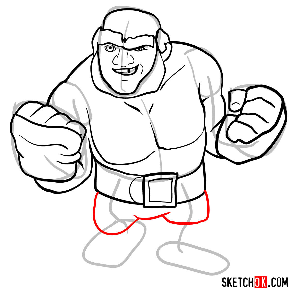 1200x1200 How To Draw Boxer Giant From Clash Of Clans