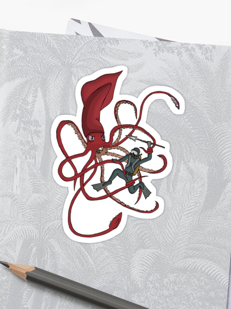 750x1000 Giant Squid Sticker