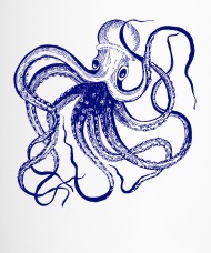 190x228 Octopus Squid Retro Maritime Sea Captain Lol Travel Mug Spreadshirt