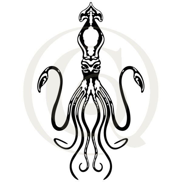 600x600 giant squid svgdxf octopi squid cutting craft genesis
