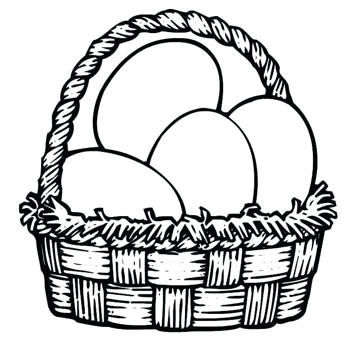 700x700 Easter Egg Basket Coloring Pages Strong Drawing Ideas Egg Coloring