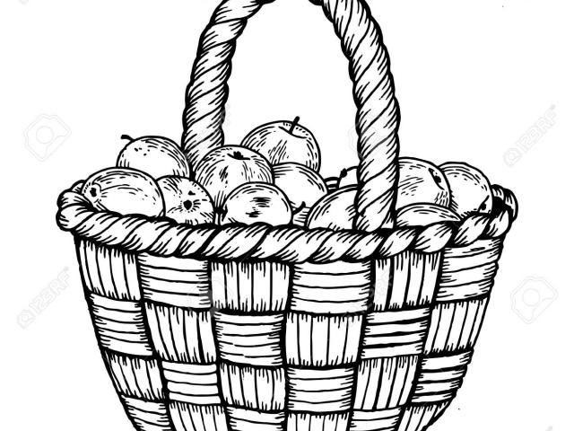 640x480 Free Drawn Basket, Download Free Clip Art