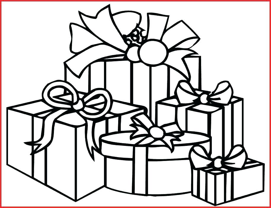 915x703 Gift Box Printable Coloring Pages