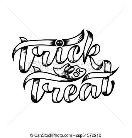 450x470 Trick Or Treat Halloween Lettering Composition, Great