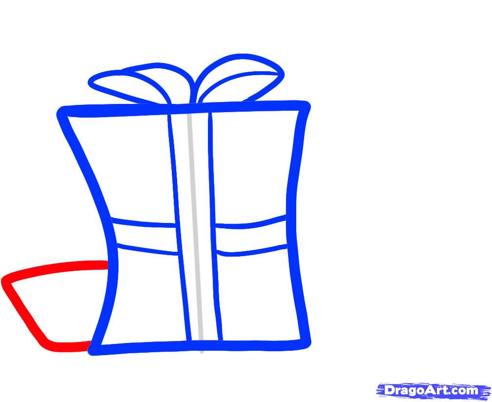 1008x824 draw christmas gifts, christmas gifts, step