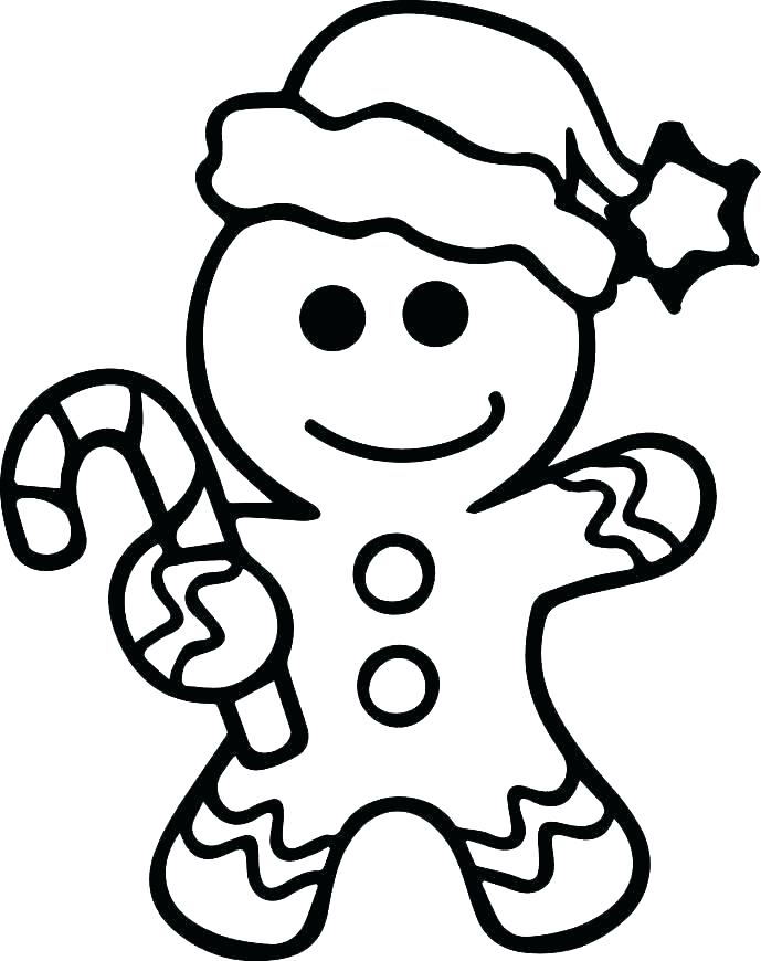 689x870 Gingerbread Man Coloring