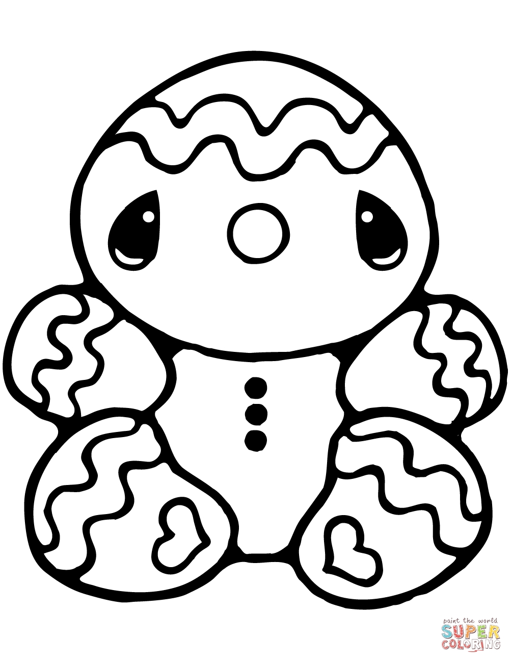 1005x1300 How To Draw Gingerbread Man Coloring Page
