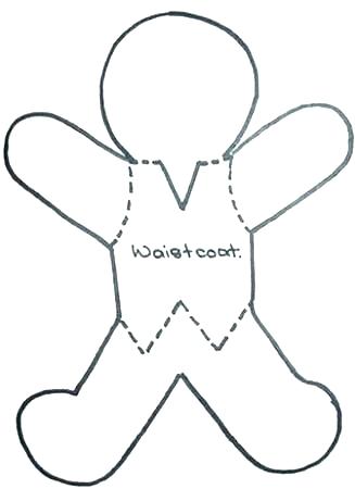 327x450 Outline Of A Gingerbread Man Drawing D Template Support Printable