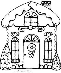 236x281 Plain Gingerbread House Coloring