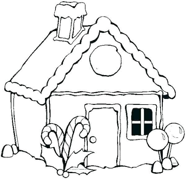 600x577 Gingerbread House Coloring Pages Beautiful Gingerbread House