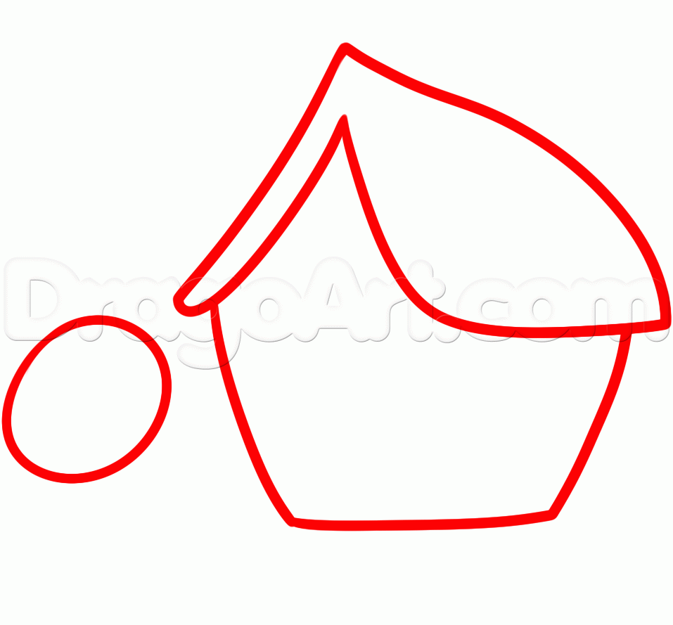 957x889 How To Draw A Gingerbread House, Step