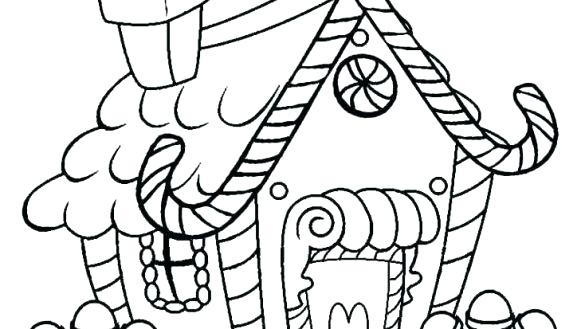 585x329 Images Of Candy Coloring Pages For Gingerbread House