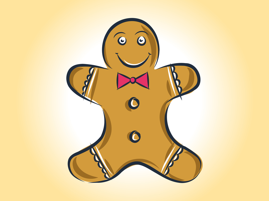 1024x765 Gingerbread Man Vector Vector Art Graphics