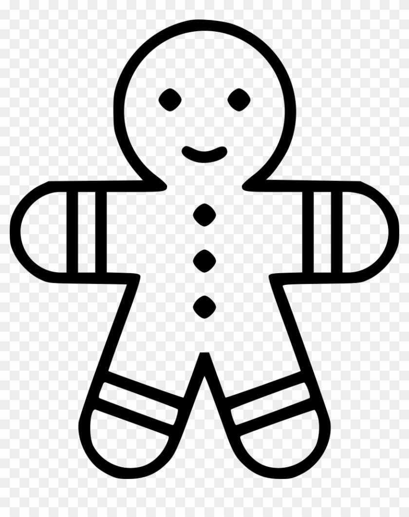 Gingerbread Man Line Drawing | Free download on ClipArtMag