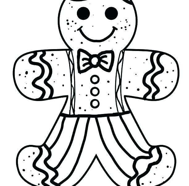 612x602 Coloring Pages Gingerbread Man