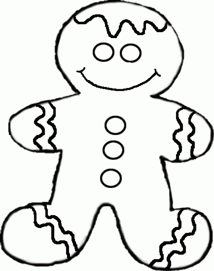 810x1024 Christmas Coloring Pages Gingerbread Man