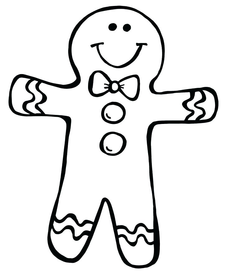 736x896 Coloring Pages Gingerbread Man Outline Coloring
