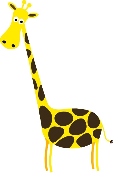 390x597 Cartoon Giraffe Clip Art Free Vector In Open Office Drawing
