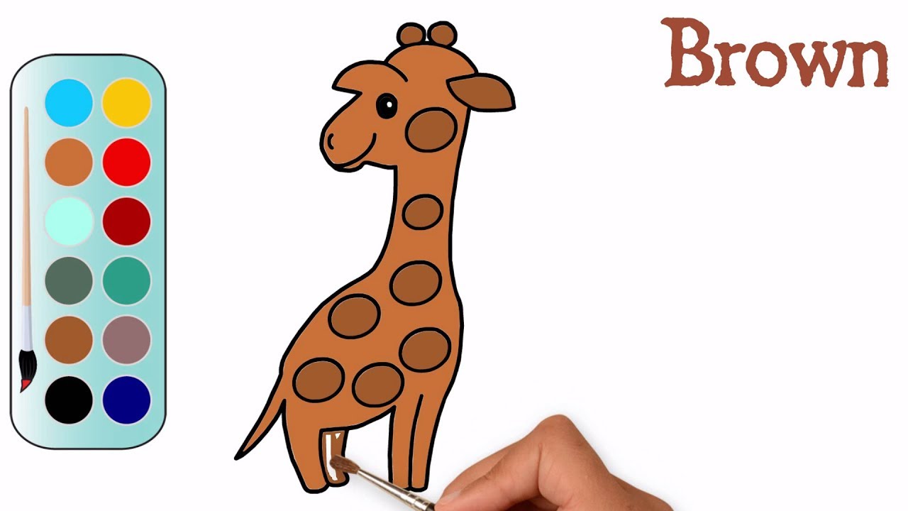 1280x720 Cute Giraffe Drawing Step