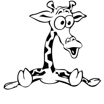 336x336 Cute Little Giraffe Drawing Line Step Pictures Cartoon Face