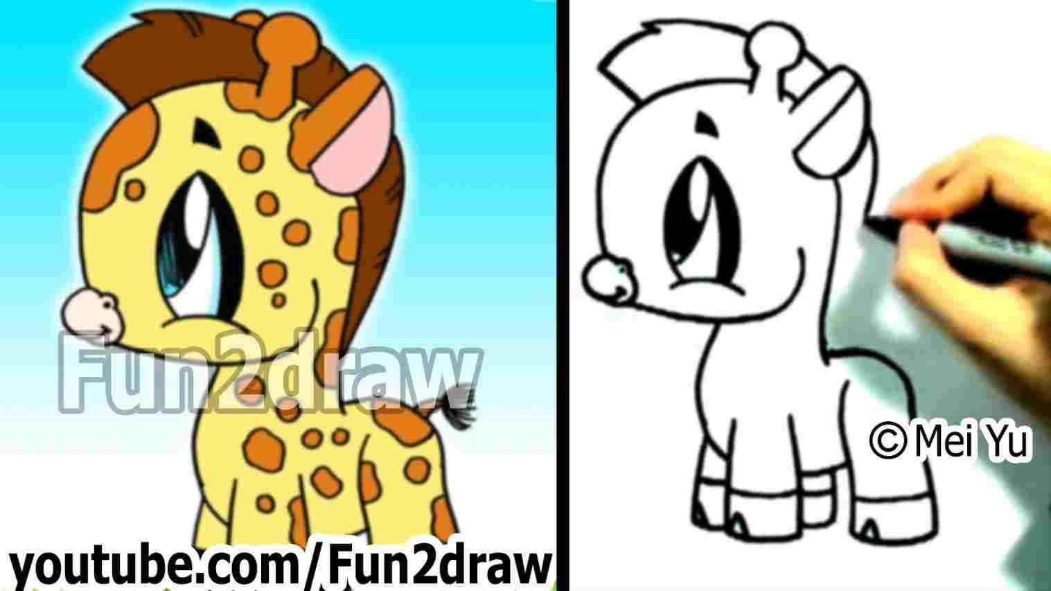 1517x853 Cute Giraffe Drawing Easy
