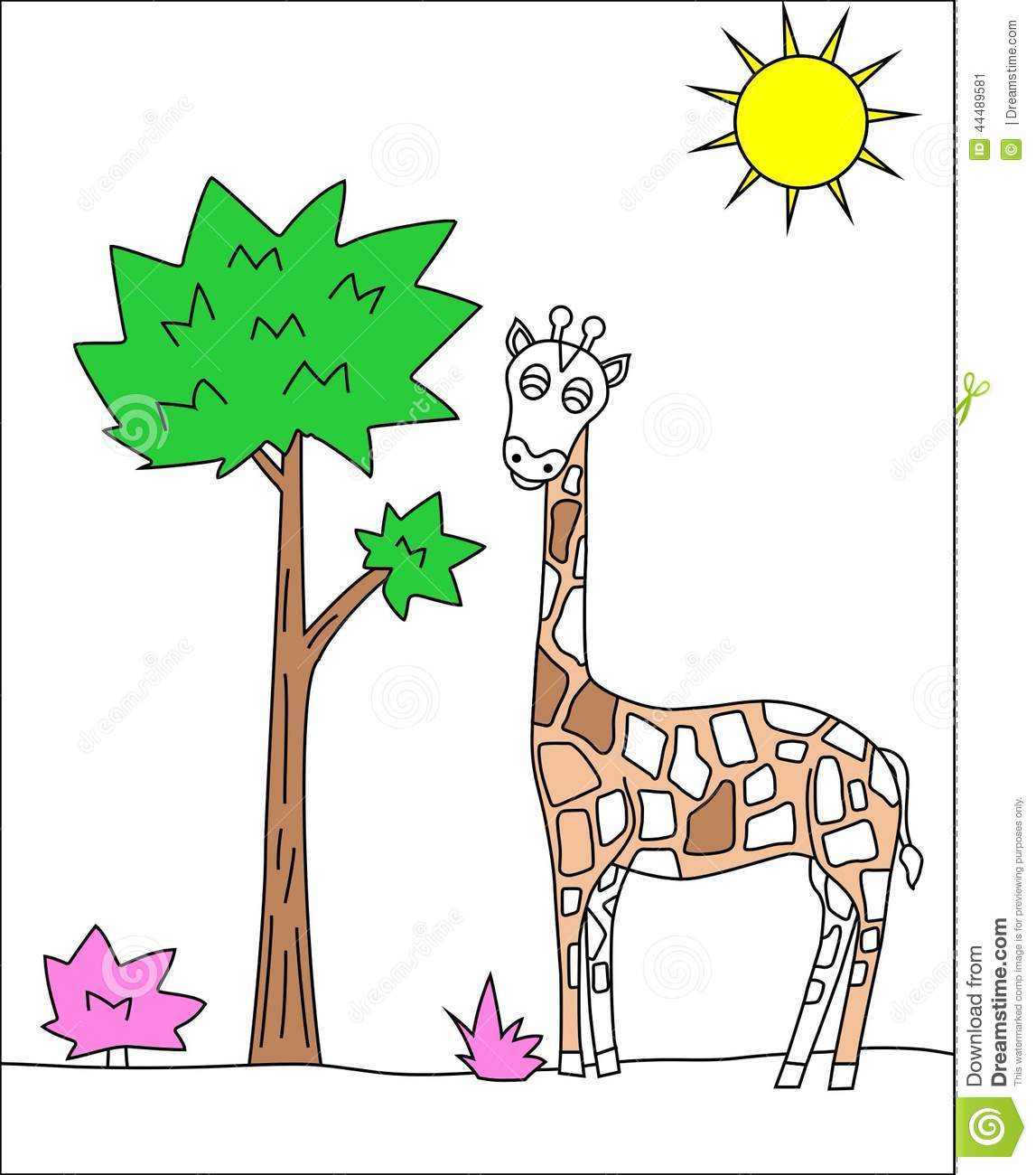 1147x1300 Giraffe Drawing For Kids And Giraffe Drawing Stock Illustration