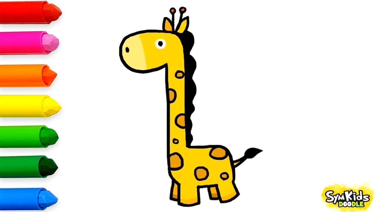 1280x720 How To Draw A Giraffe Painting Drawing For Kids