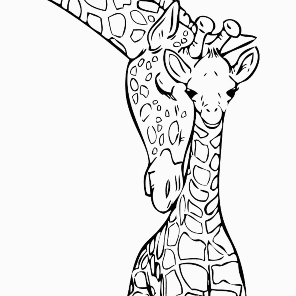1024x1024 Print Download Giraffe Coloring Pages For Kids To Have Fun