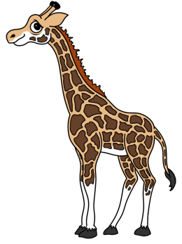 260x347 Giraffe Drawing For Kids
