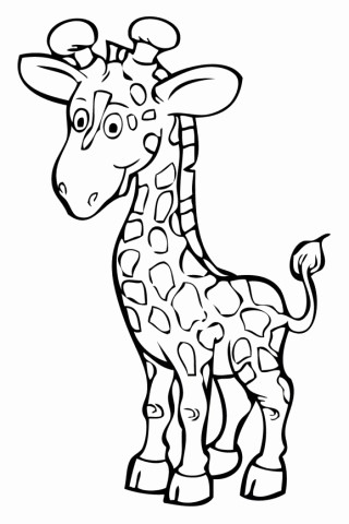 320x480 The Giraffe Coloring Pages For Kids Or Printable Coloring Pages