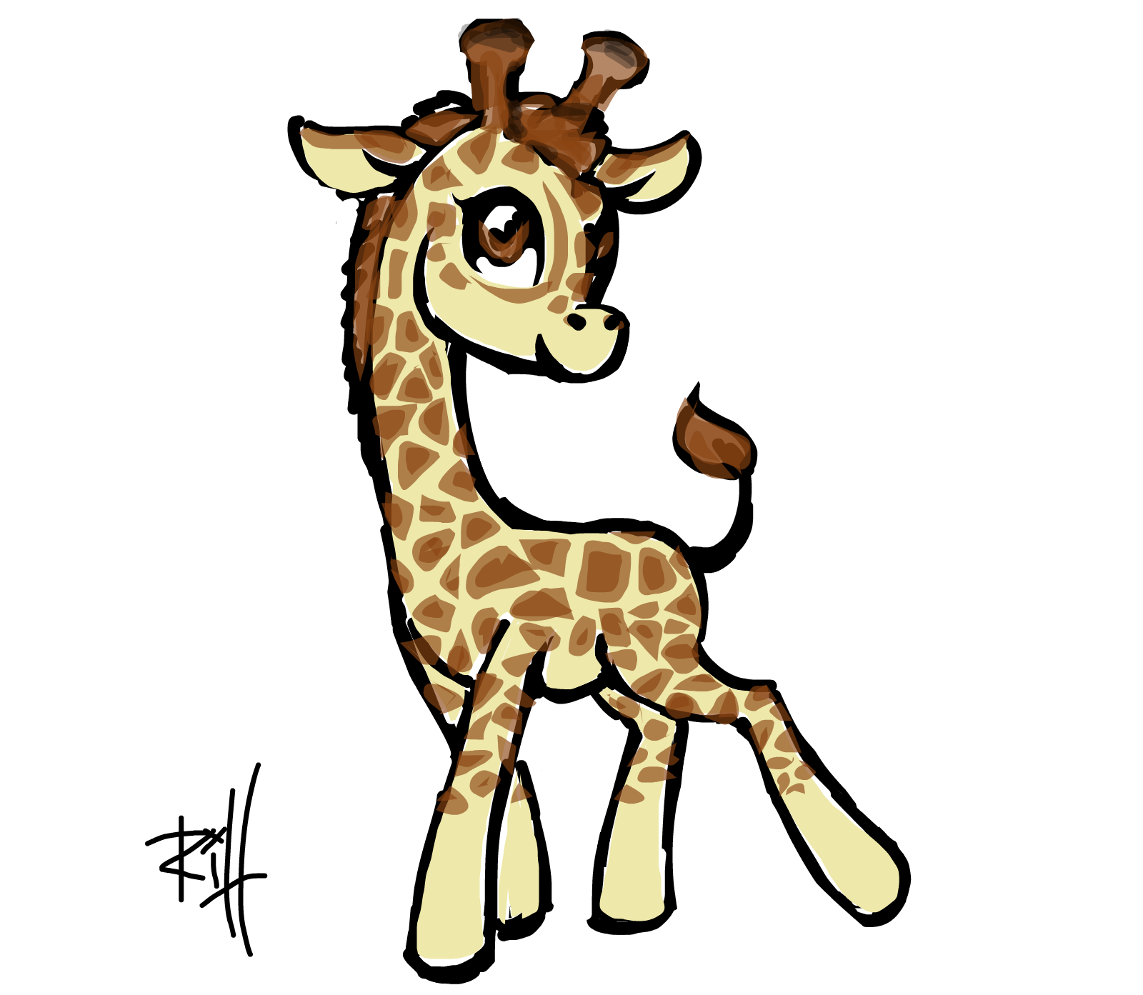 1600x1393 Giraffe Drawing Cute Baby Coloring Pages Of Giraffes