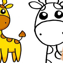 250x250 Giraffe Drawing Kid Outline Art Aztec Easy Abstract Pictures I