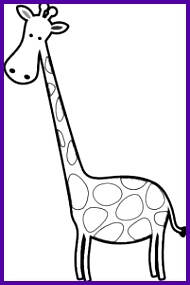 190x285 Giraffe Outline Drawing