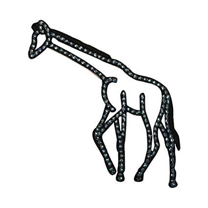 425x425 Giraffe Shiny Outline Patch Wild Life Craft