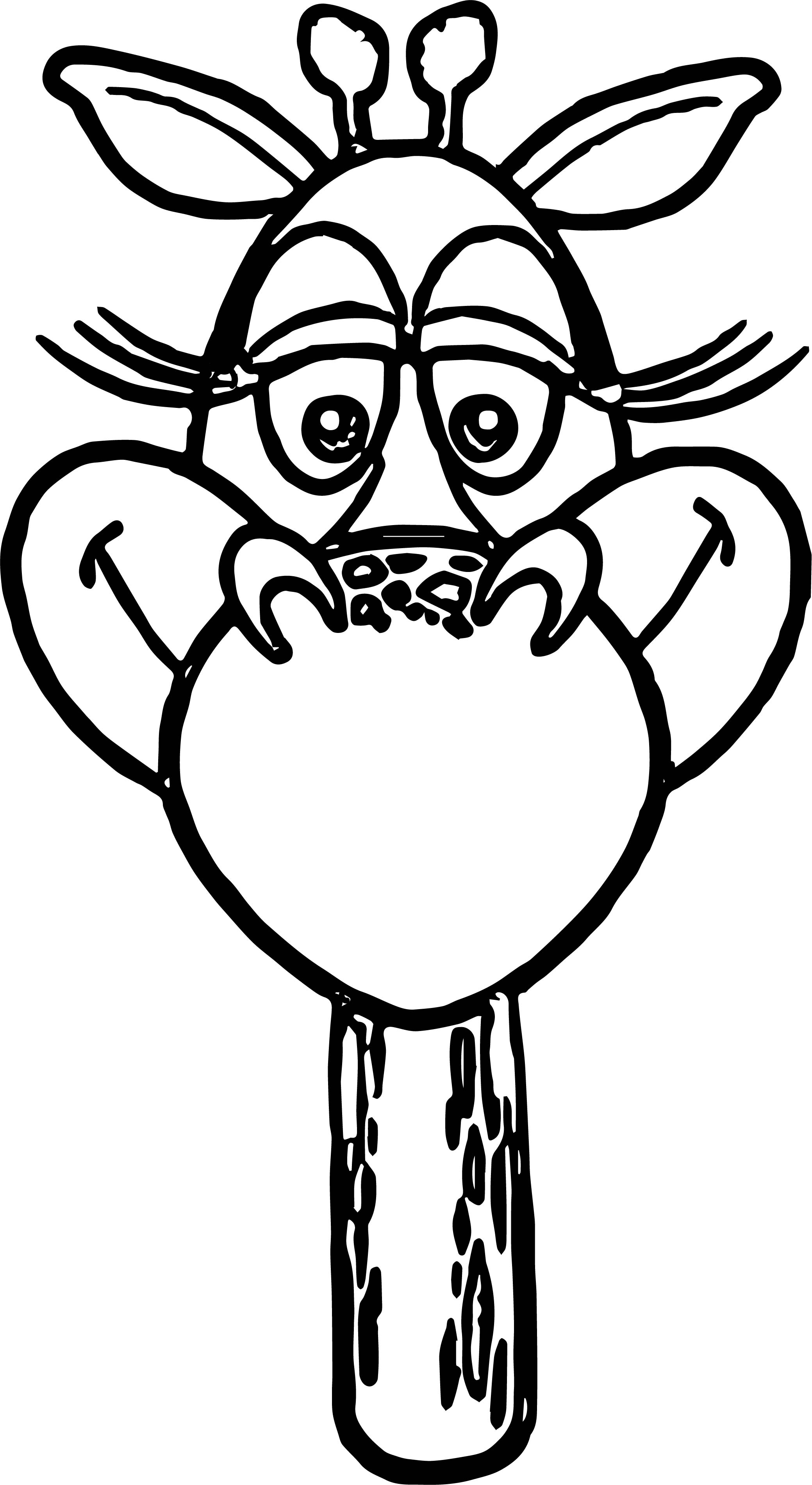 2079x3801 Giraffe Fun Girl Face Coloring