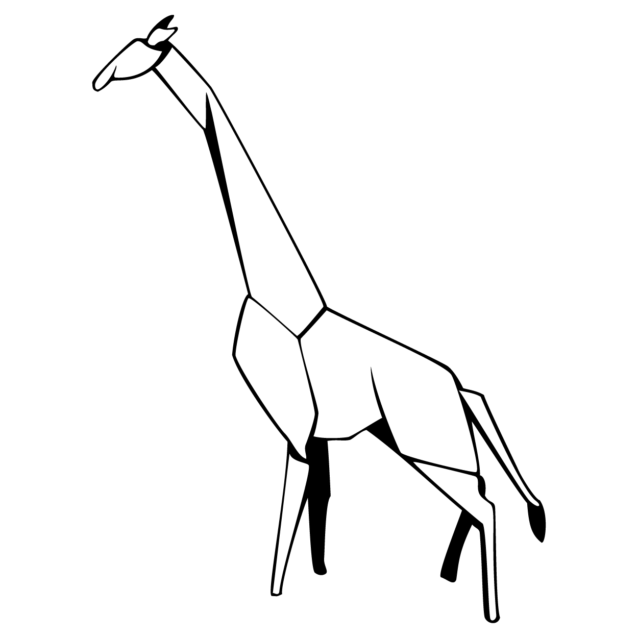 Giraffe Head Drawing