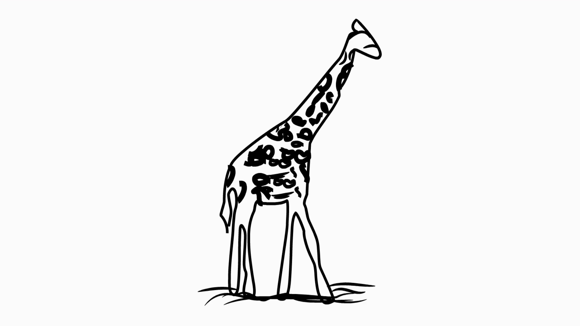 1920x1080 Huge Collection Of 'giraffe Line Drawing' Download More Than