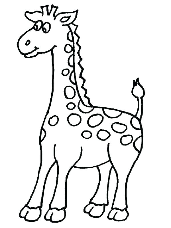 600x801 Giraffe Head Coloring Sheet