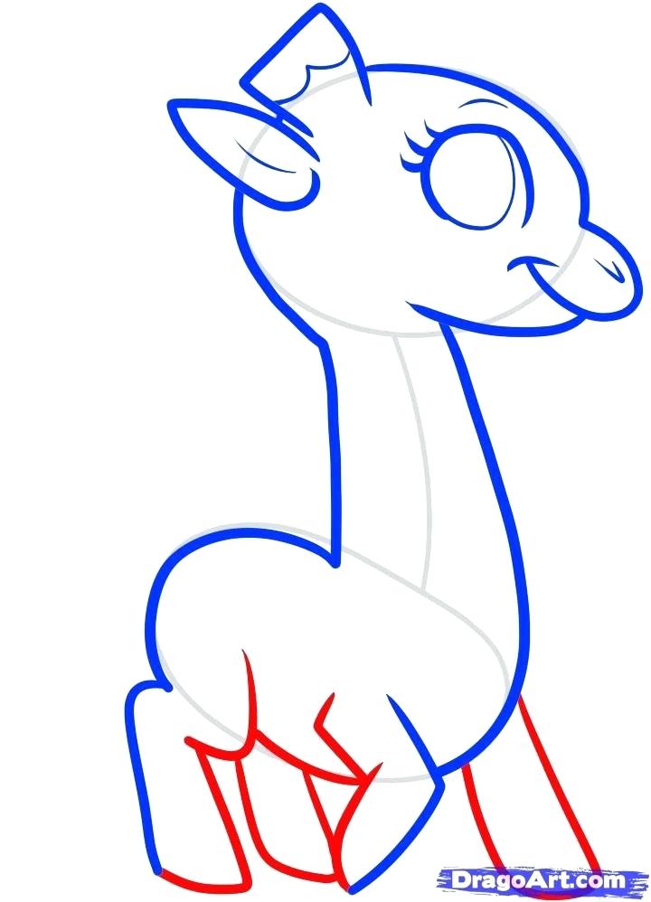 720x998 giraffe drawing easy how to draw a giraffe for kids step giraffe