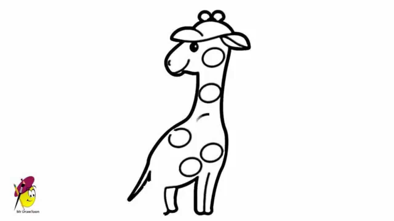 1280x720 Giraffe Drawing Free Download