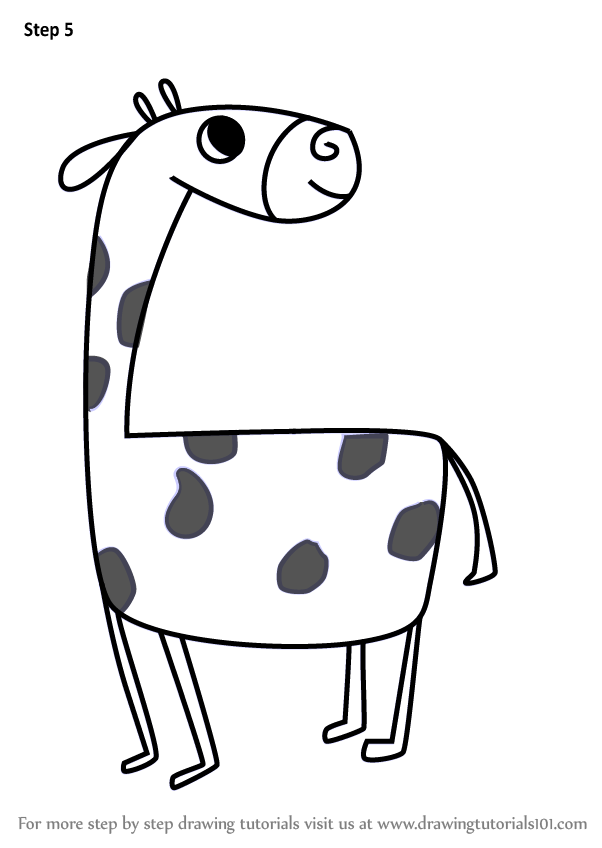 602x848 Learn How To Draw A Giraffe From Letter G
