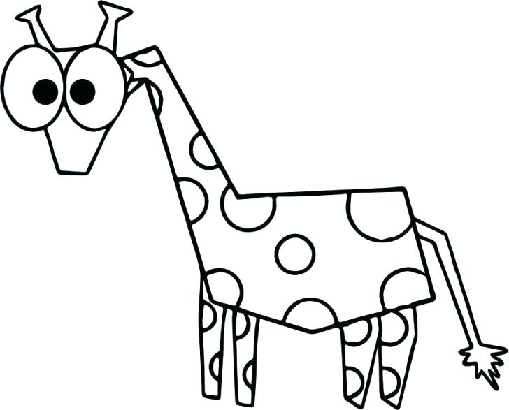 728x587 Giraffe Drawing For Kids