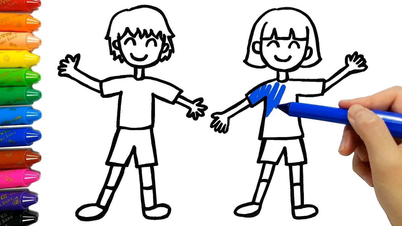 Girl And Boy Holding Hands Drawing | Free download on ClipArtMag