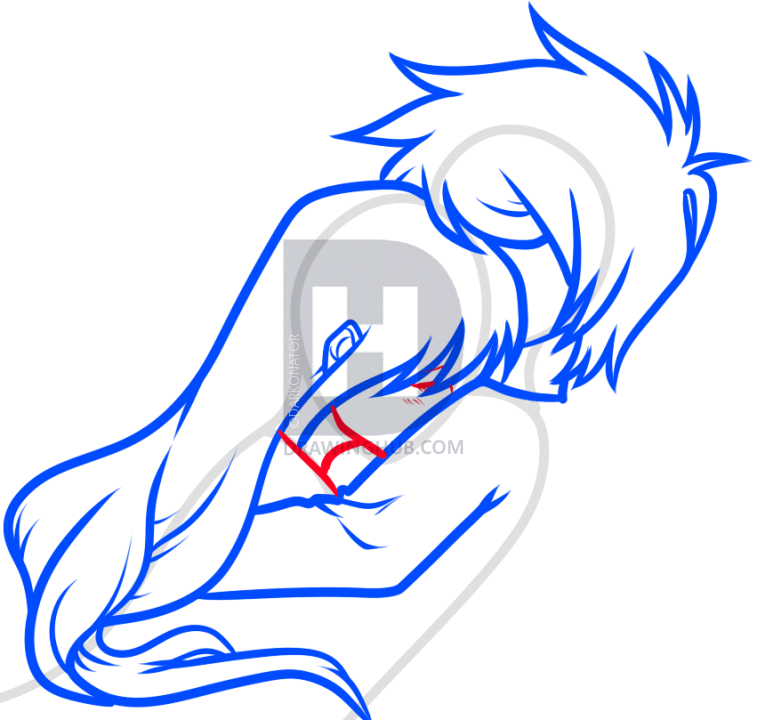 757x720 How To Draw An Anime Hug, Step
