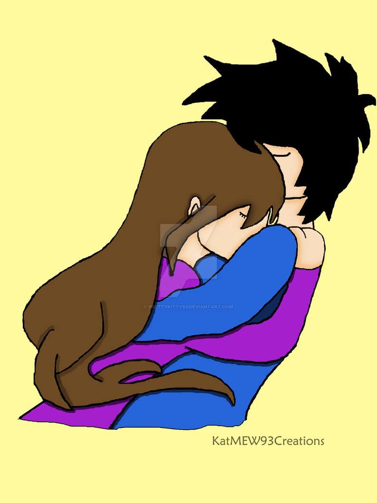 774x1032 Anime Girl And Boy Hugging