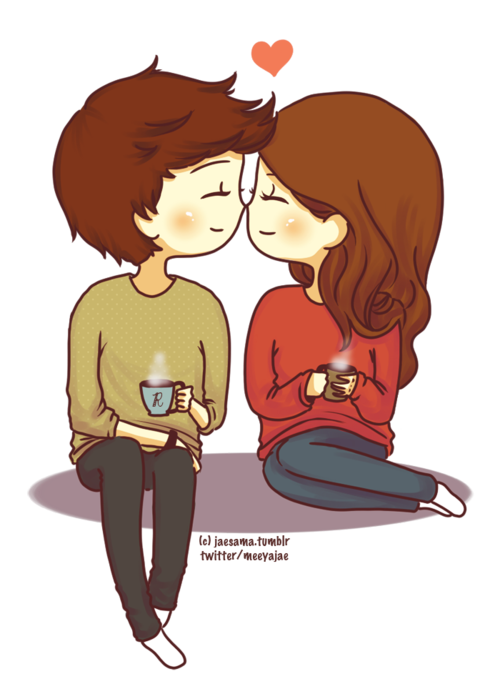 500x694 Drawing Couple Tall Guy Short Girl Cute Huge Freebie! Download