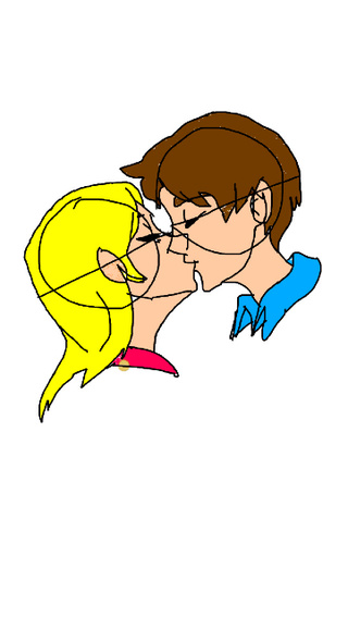 320x567 This Is Another Drawling Of A Girl And A Guy Kissing For Here