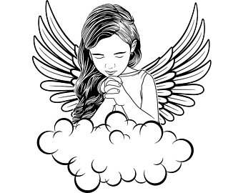 340x270 Girls Angel Vector Etsy